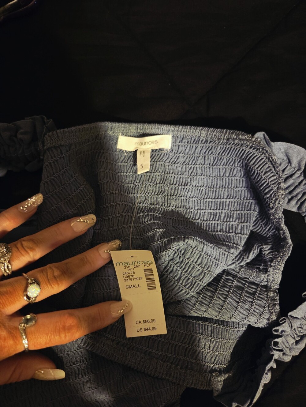 Maurices Dusty Blue Smocked Strap Sundress - Picture 5 of 5